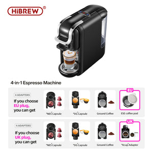 HiBREW Coffee Machine 19Bar 4in1 Multiple Capsule Expresso  Cafetera Dolce Milk&amp;Nexpresso Capsule ESEpod  Ground Coffee Pod H2 - Larry's Anything Goes