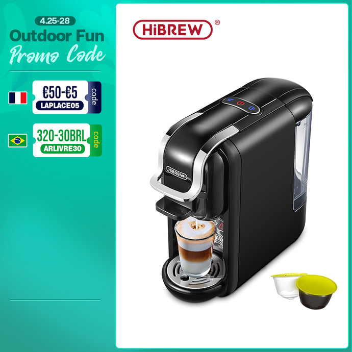 HiBREW Coffee Machine 19Bar 4in1 Multiple Capsule Expresso  Cafetera Dolce Milk&Nexpresso Capsule ESEpod  Ground Coffee Pod H2 - Larry's Anything Goes