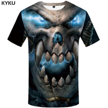Load image into Gallery viewer, KYKU Skull T Shirt Men Devil Tshirt Punk Rock Clothes 3d T-shirt Hip Hop Tee Casual Cool Mens Clothing 2018 New Summer Top Homme - Larry&#39;s Anything Goes