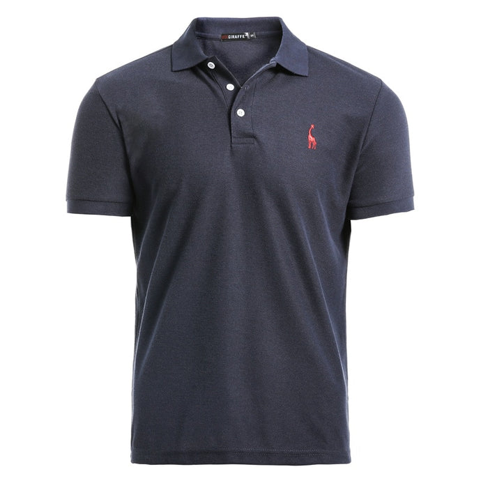 GustOmerD New Man Polo Shirt Mens Casual Deer Embroidery Cotton Polo shirt Men Short Sleeve High Quantity polo men - Larry's Anything Goes