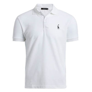 GustOmerD New Man Polo Shirt Mens Casual Deer Embroidery Cotton Polo shirt Men Short Sleeve High Quantity polo men - Larry's Anything Goes