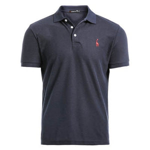 GustOmerD New Man Polo Shirt Mens Casual Deer Embroidery Cotton Polo shirt Men Short Sleeve High Quantity polo men - Larry's Anything Goes