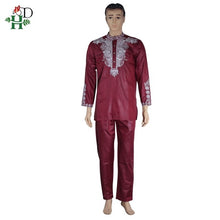 Load image into Gallery viewer, Dashiki mens top pant set 2 pieces outfit set African men clothes 2019 riche african clothing for men dashiki shirt with trouser - Larry&#39;s Anything Goes