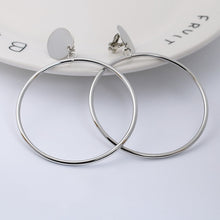 Load image into Gallery viewer, Simple Fashion Gold Silver Plated Geometric Big Round No Pierced Clip Earring for No Ear Hole Women Big Hollow Ear Clips Jewelry - Larry&#39;s Anything Goes