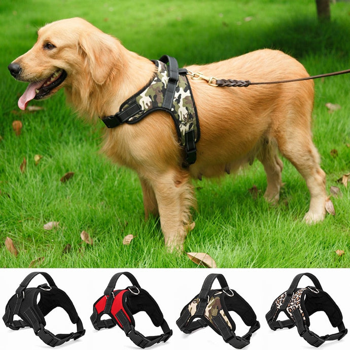 Nylon Heavy Duty Dog Pet Harness Collar Adjustable Padded Extra Big Large Medium Small Dog Harnesses vest Husky Dogs Supplies - Larry's Anything Goes